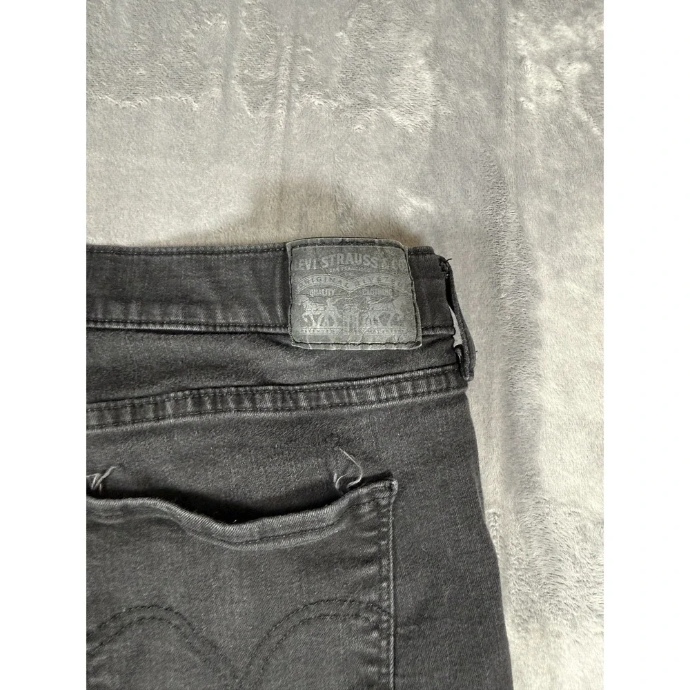 Levi's Men's W33 L28 Classic Straight Jeans Washed Black Dark Wash Denim